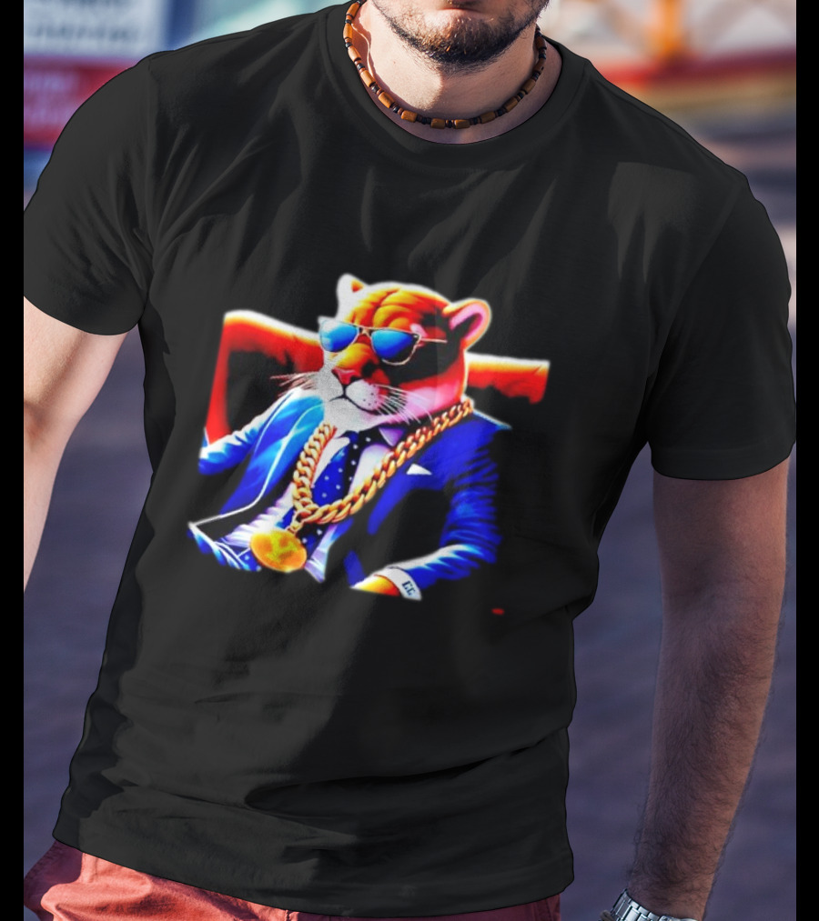 Og Cosmo Cougar BYU Chain Sunglasses Suit T-Shirt