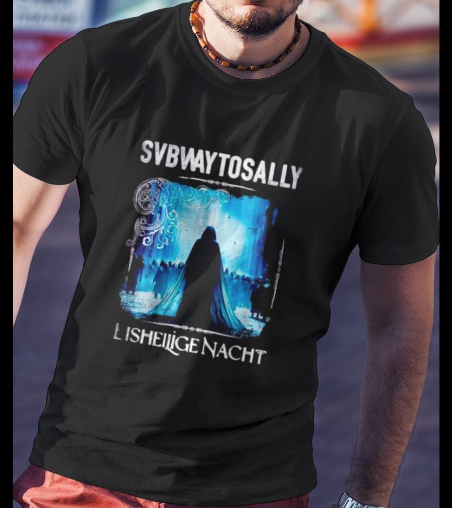 Subway To Sally Eisheilige Nacht Gothic Concert Imagery Blue Silhouette Mystical T-Shirt