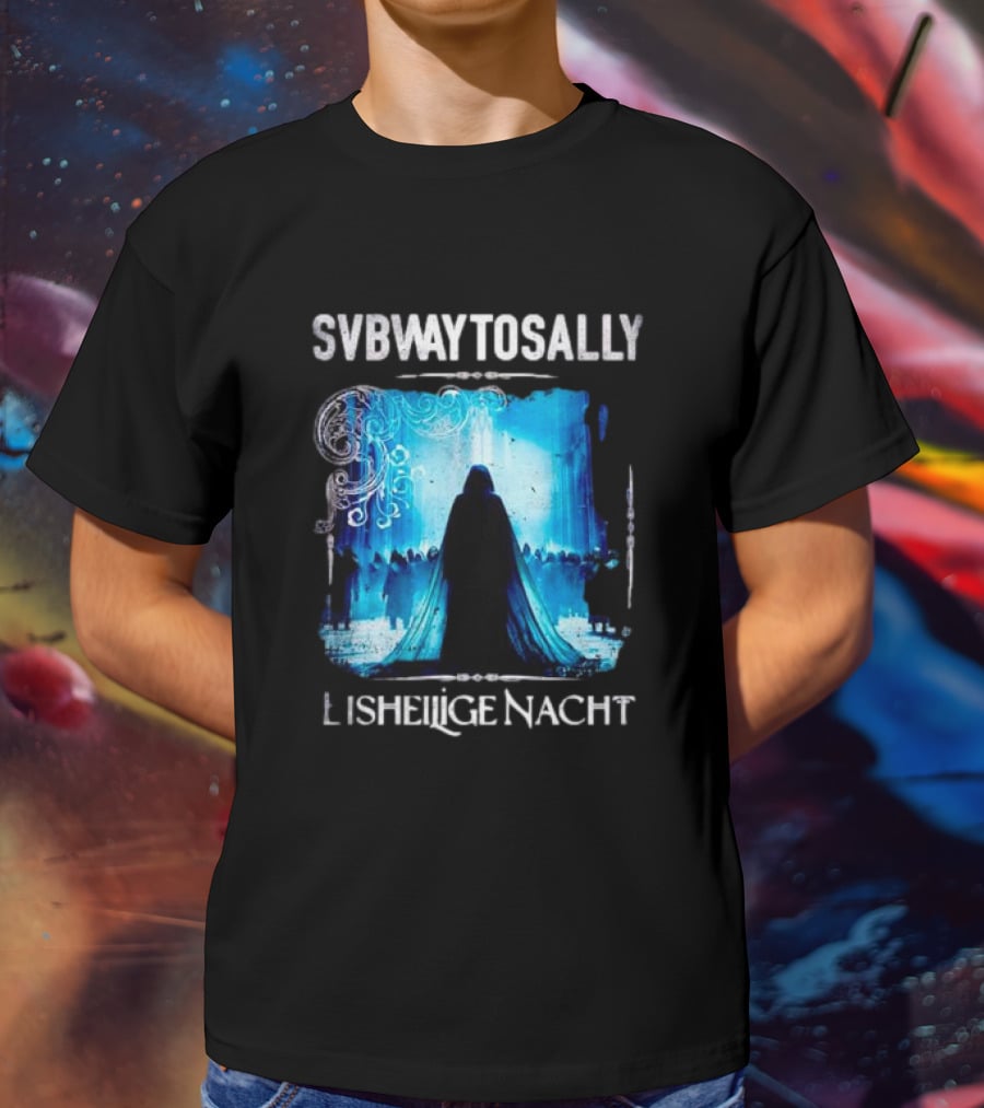 Subway To Sally Eisheilige Nacht Gothic Concert Imagery Blue Silhouette Mystical T-Shirt