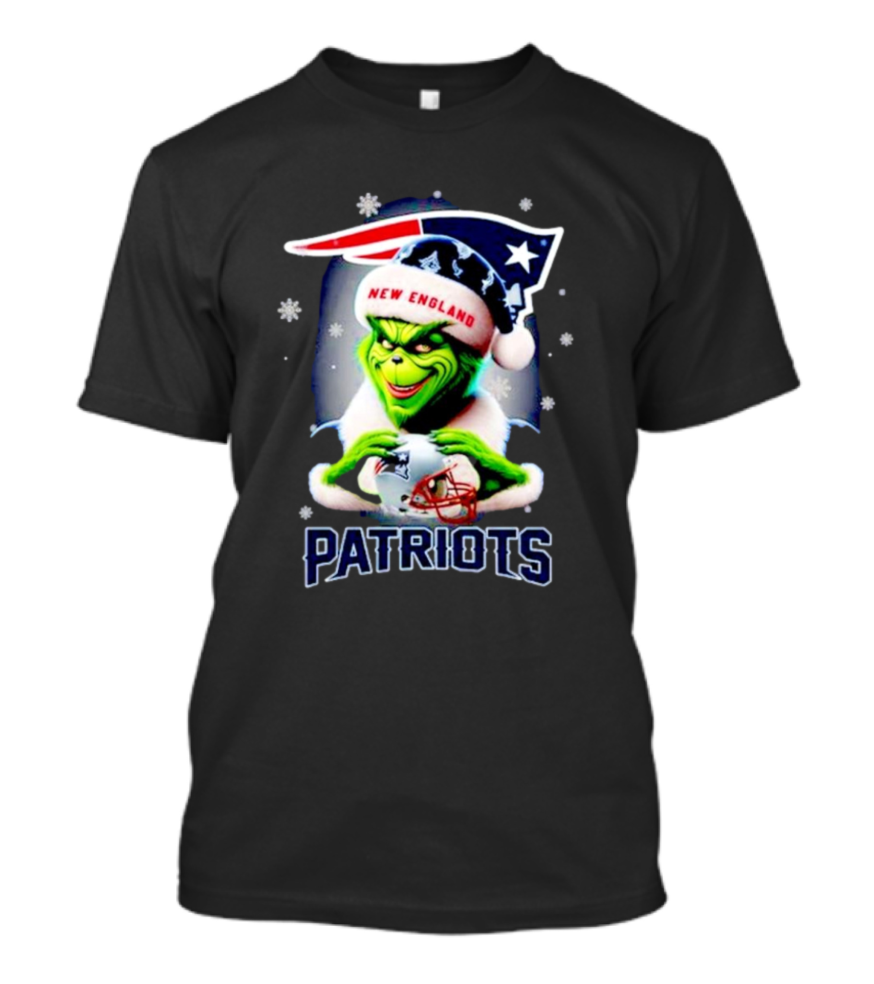 The Grinch Santa New England Patriots Christmas T-Shirt