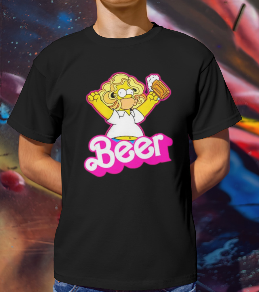 Beerbie Homer Simpson Beer Barbie T-Shirt