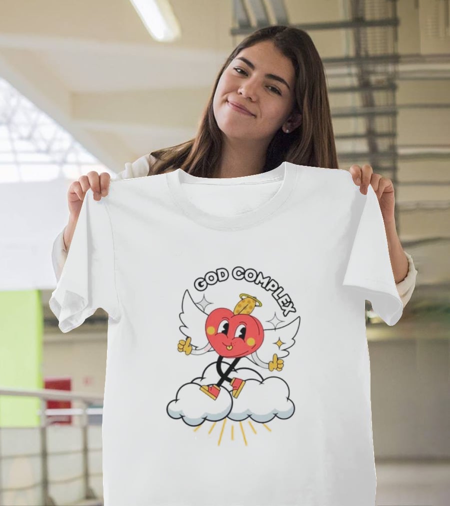 Heart With Angel Wings On Cloud God Complex T-Shirt