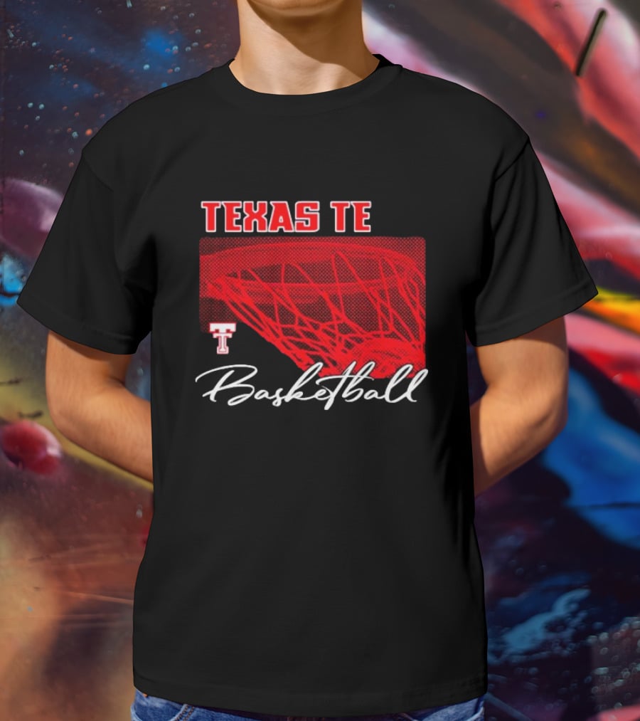 Texas Tech Basketball Red Net TT T-Shirt