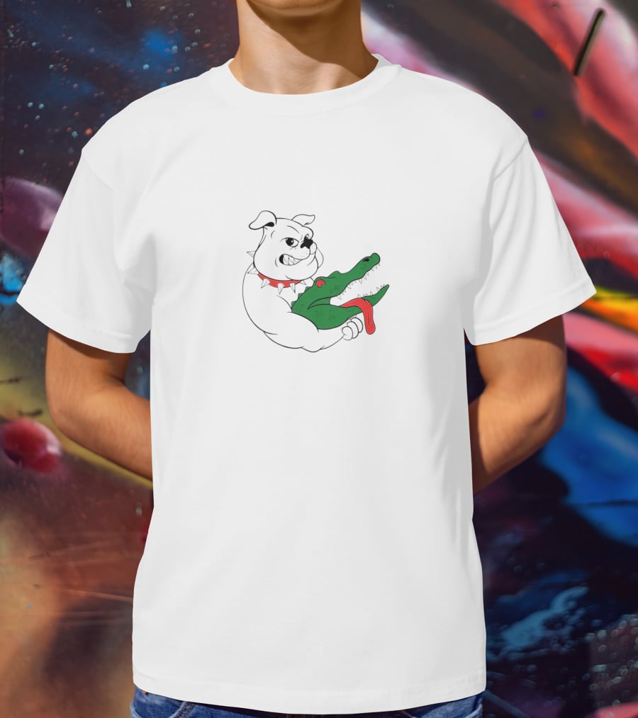 Choke-Out Ga Bulldog Holding Crocodile T-Shirt