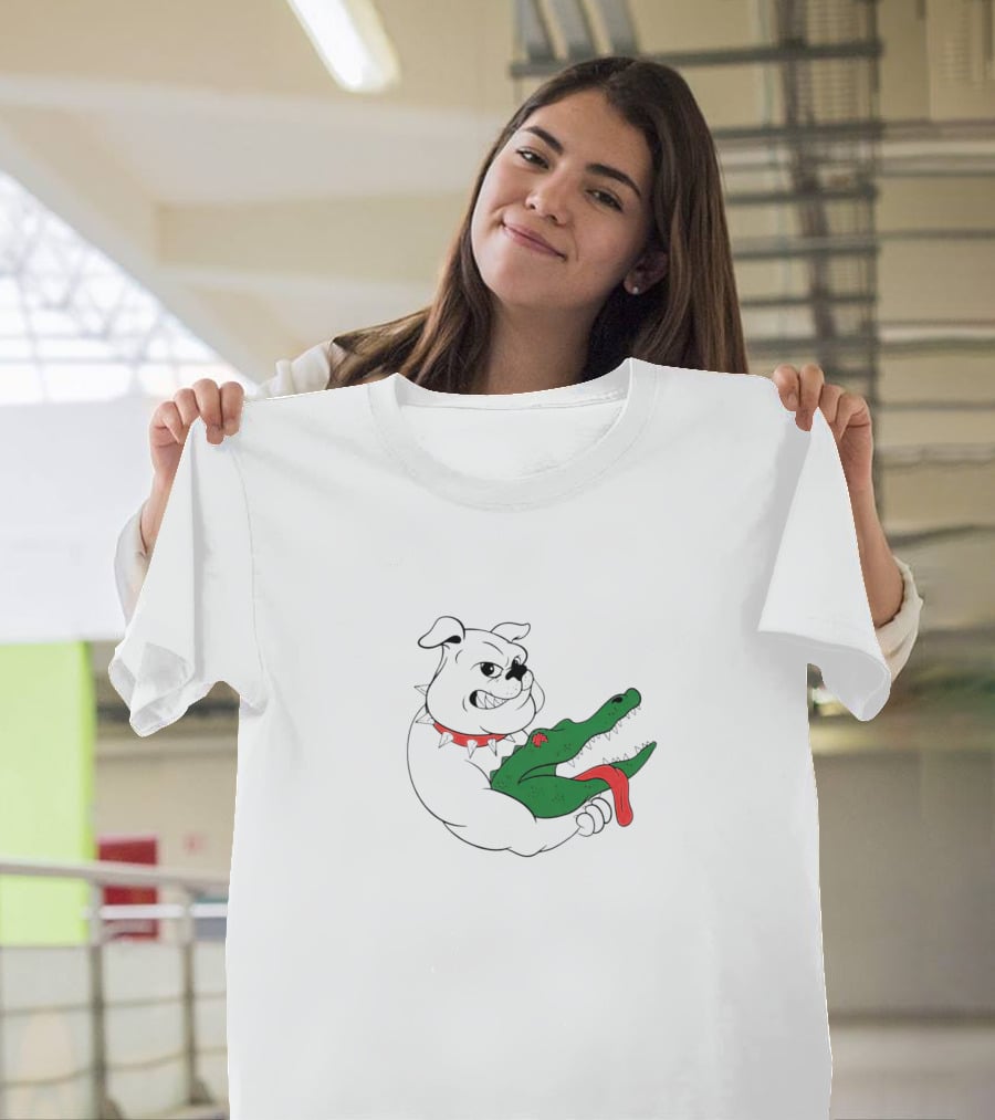 Choke-Out Ga Bulldog Holding Crocodile T-Shirt