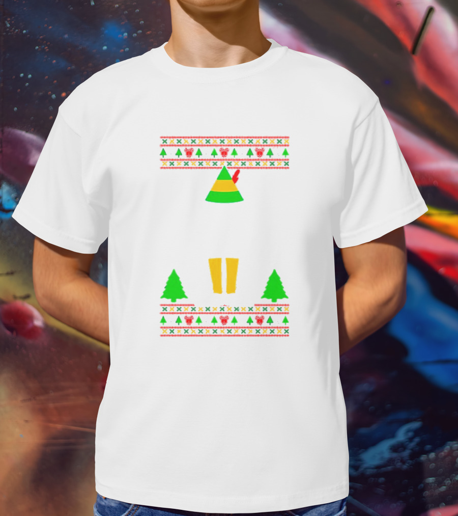 Cotton Headed Ninny Muggins Christmas Elf Hat Snowflakes Boots Trees T-Shirt