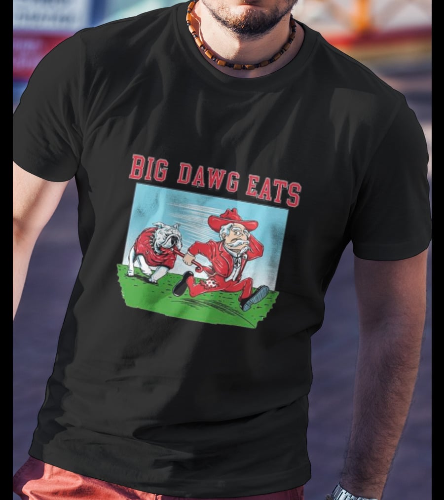 Georgia Bulldogs Big Dawg Eats Ole Miss Rebels T-Shirt