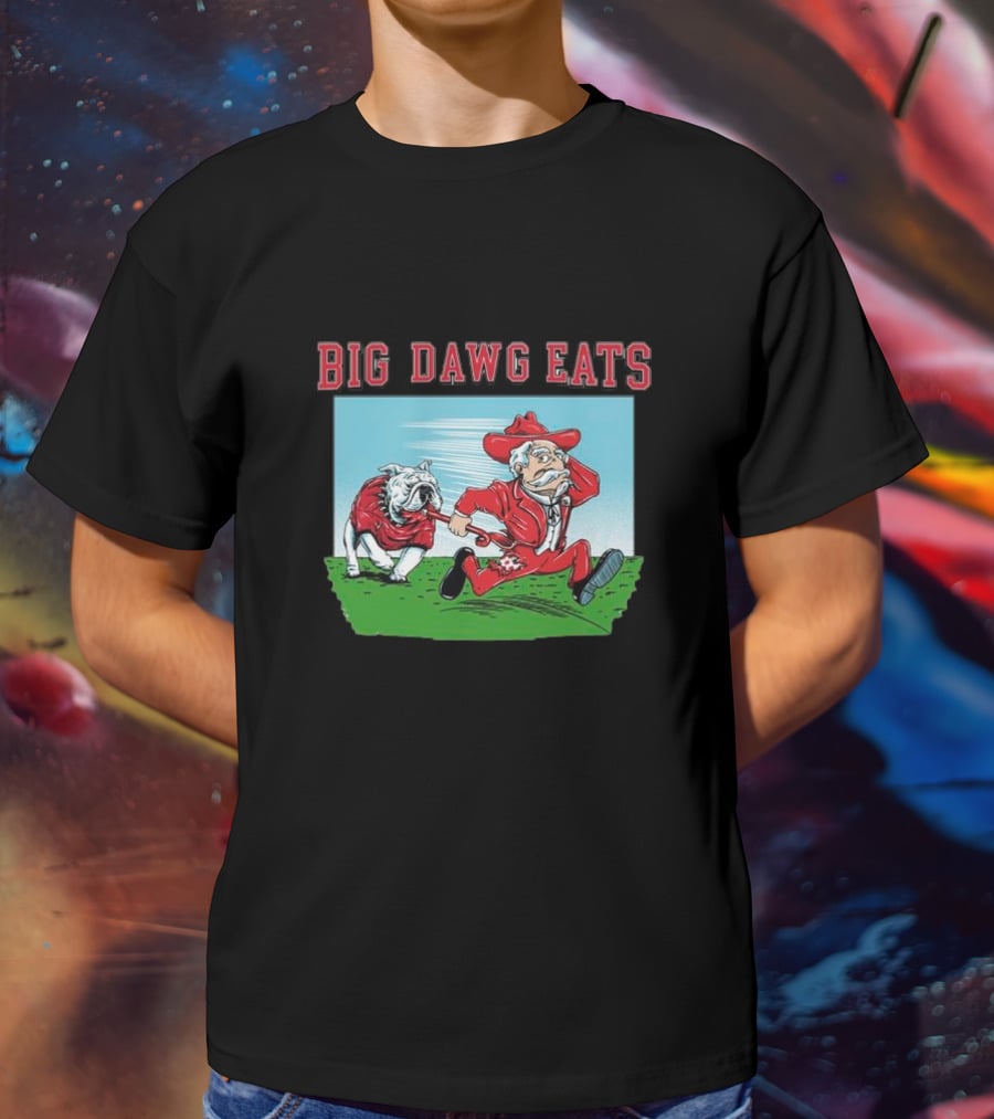 Georgia Bulldogs Big Dawg Eats Ole Miss Rebels T-Shirt