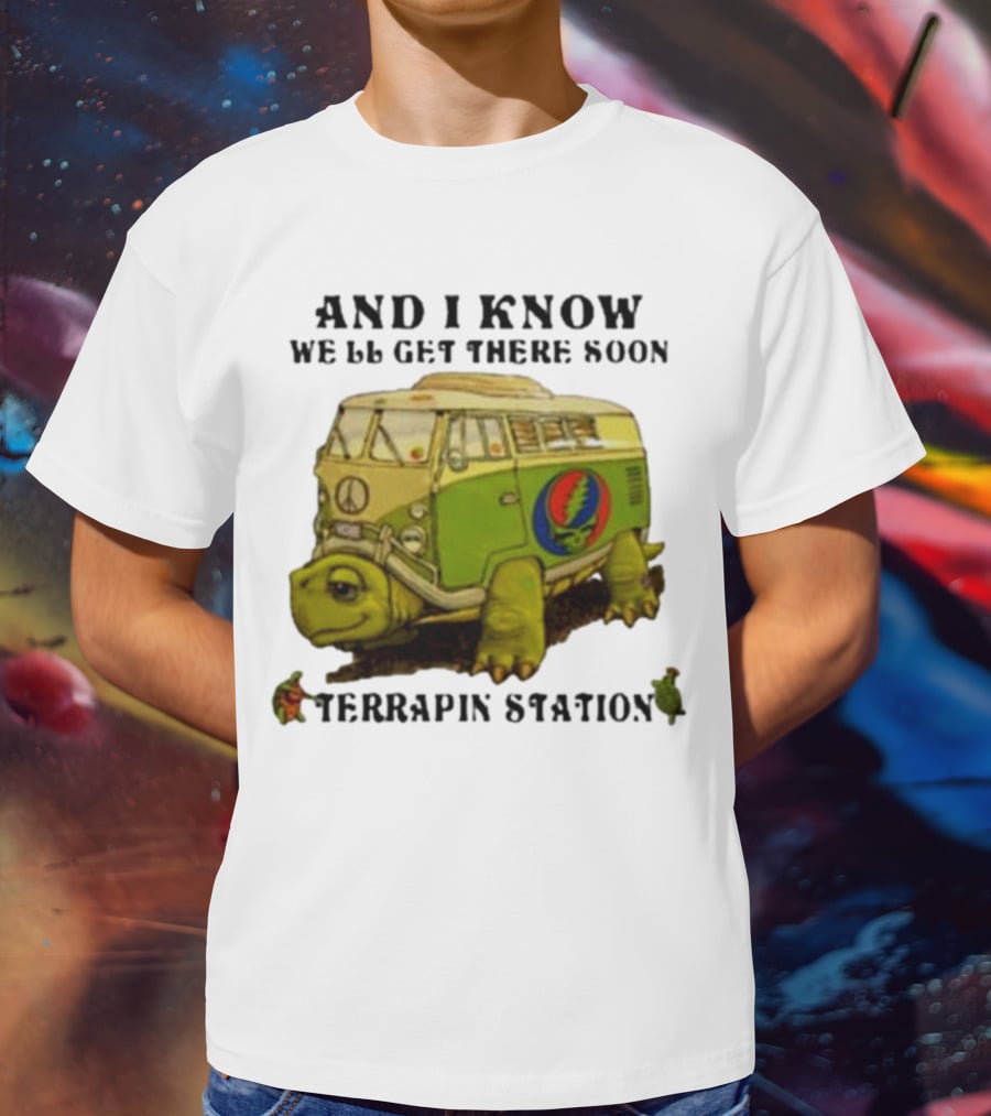 Grateful Dead Terrapin Station Turtle Bus I Know We'll Get There Soon T-Shirt