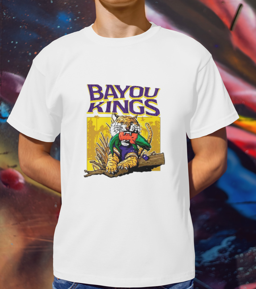 Bayou Kings LSU Tigers Vs. Florida Gators Tiger With Gator T-Shirt