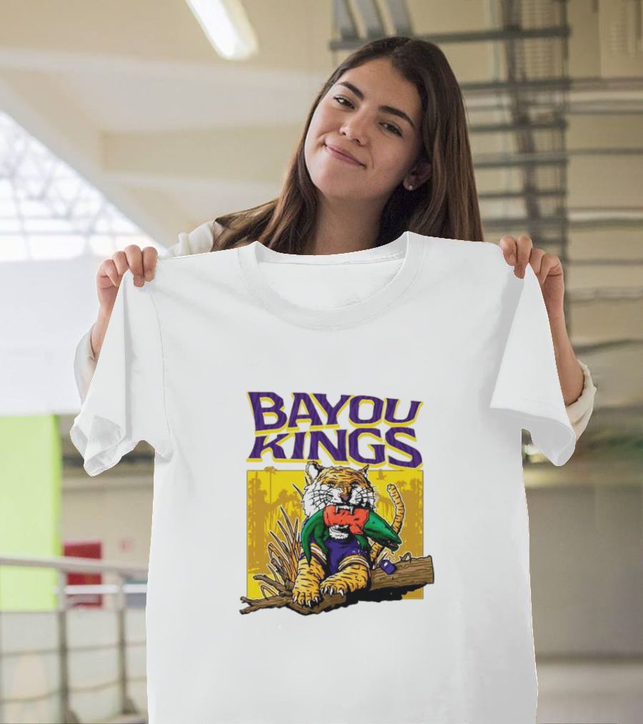 Bayou Kings LSU Tigers Vs. Florida Gators Tiger With Gator T-Shirt