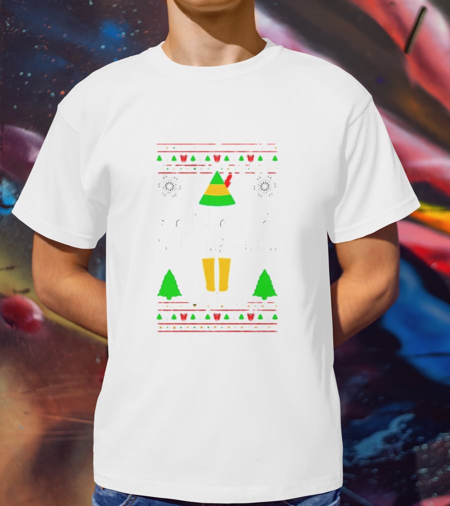 Son Of A Nutcracker Elf Christmas Snowflakes Trees Santa's Workshop T-Shirt