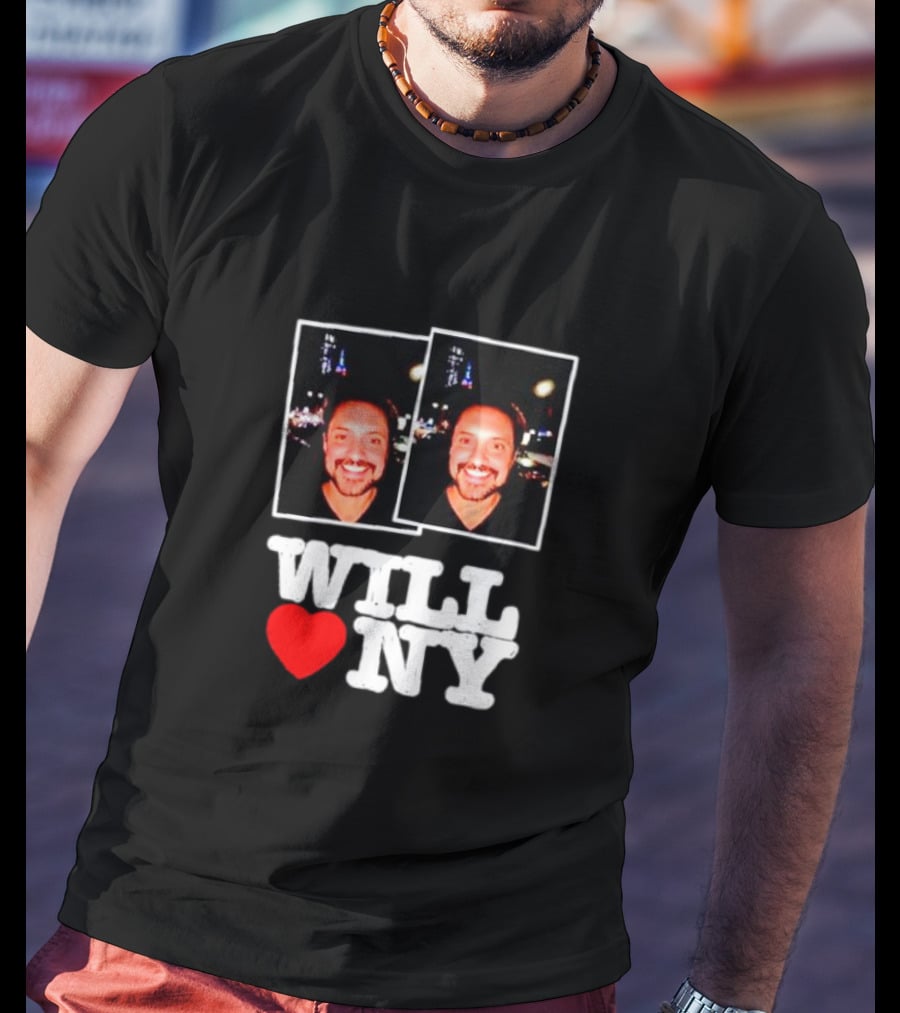 WILL ❤️ NY Double Photo Smiling Face T-Shirt