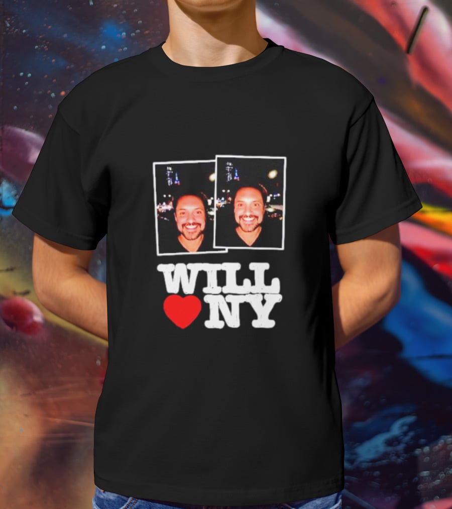 WILL ❤️ NY Double Photo Smiling Face T-Shirt