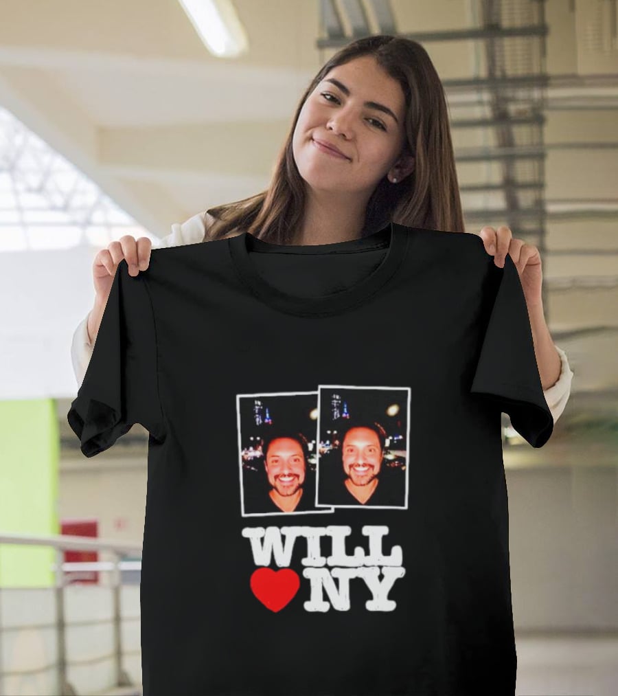 WILL ❤️ NY Double Photo Smiling Face T-Shirt