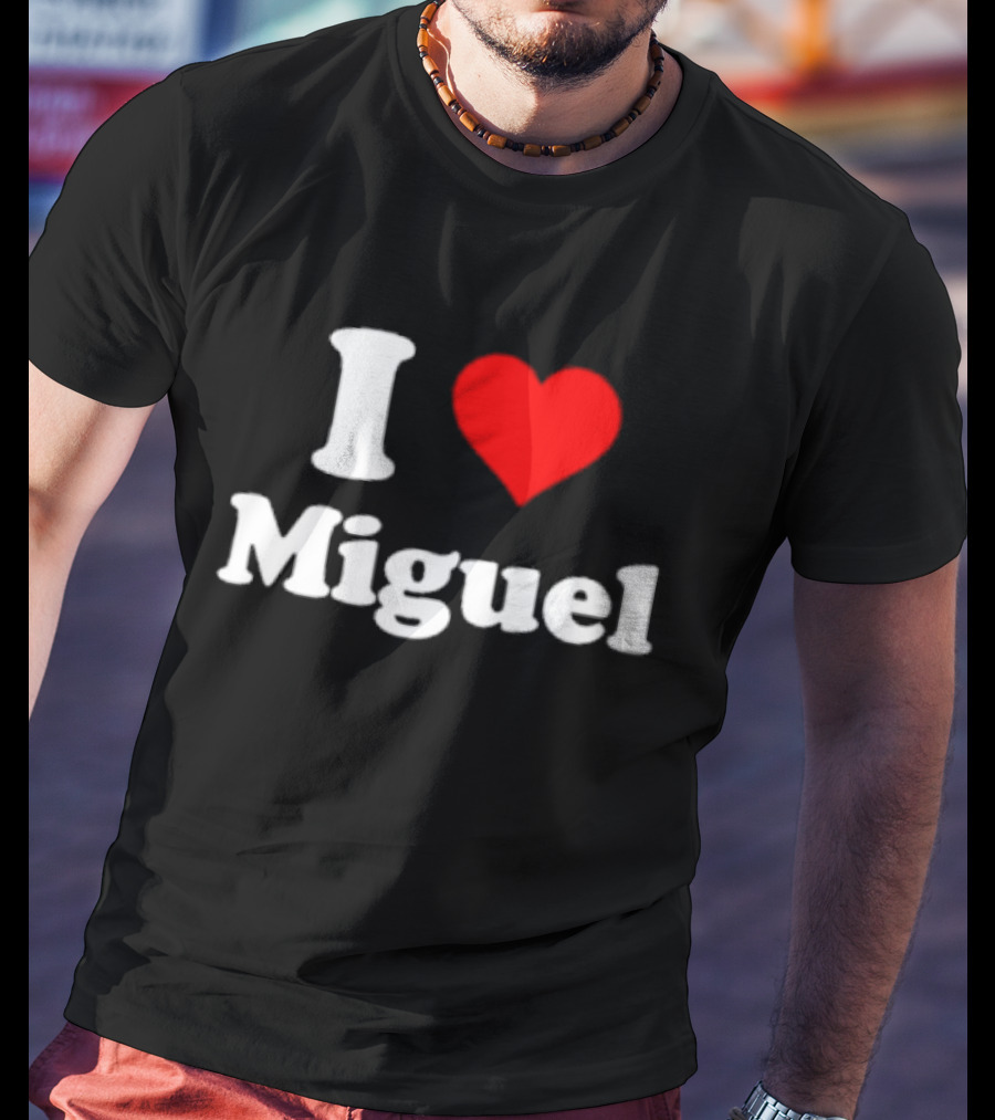 I Love Miguel Red Heart T-Shirt
