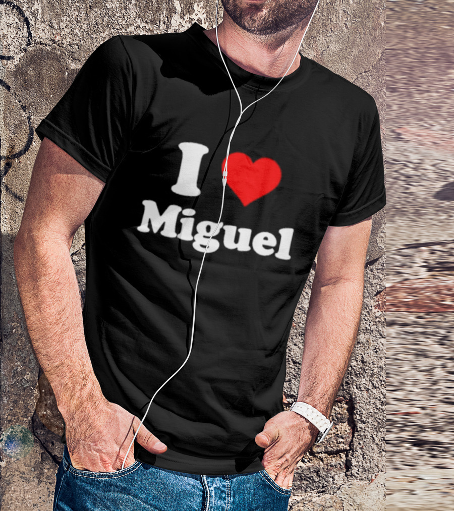 I Love Miguel Red Heart T-Shirt