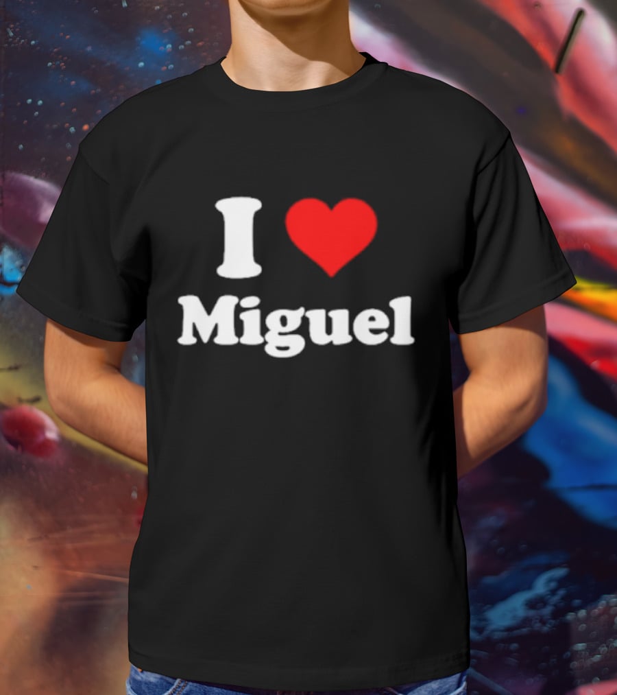 I Love Miguel Red Heart T-Shirt