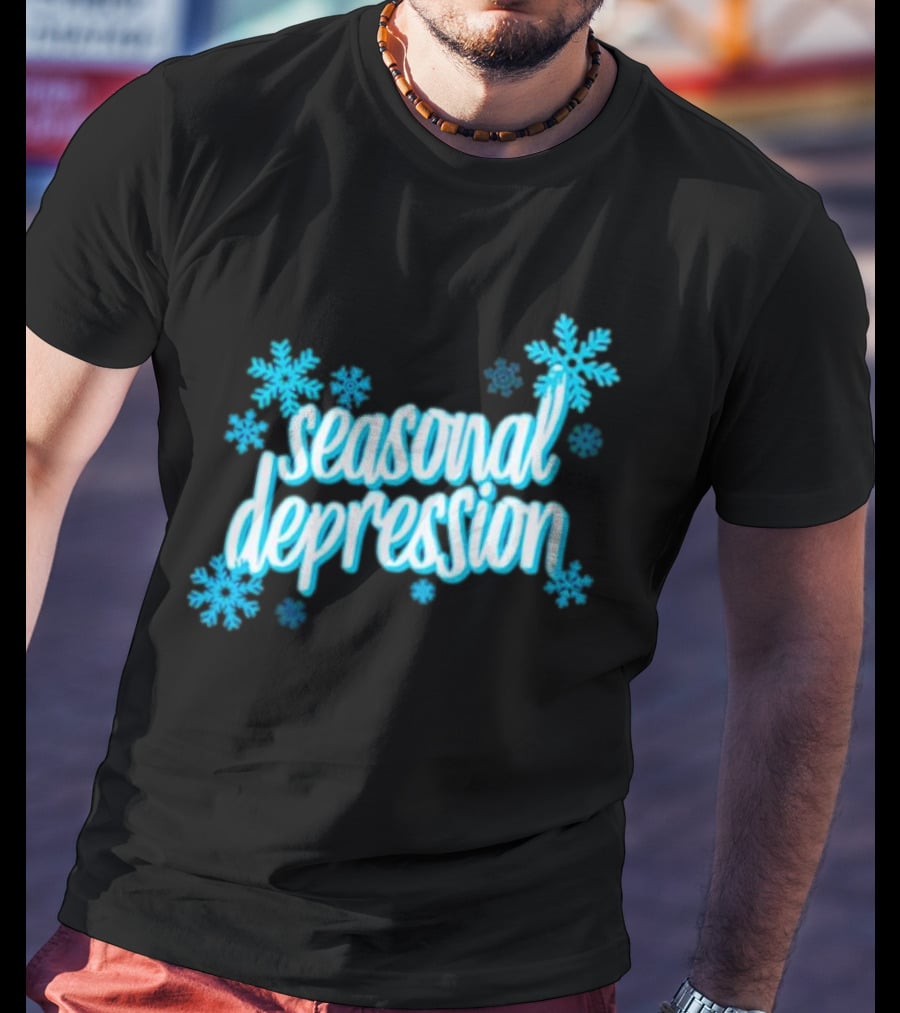 Seasonal Depression Snowflakes Winter Mood T-Shirt