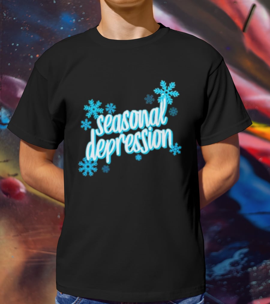 Seasonal Depression Snowflakes Winter Mood T-Shirt
