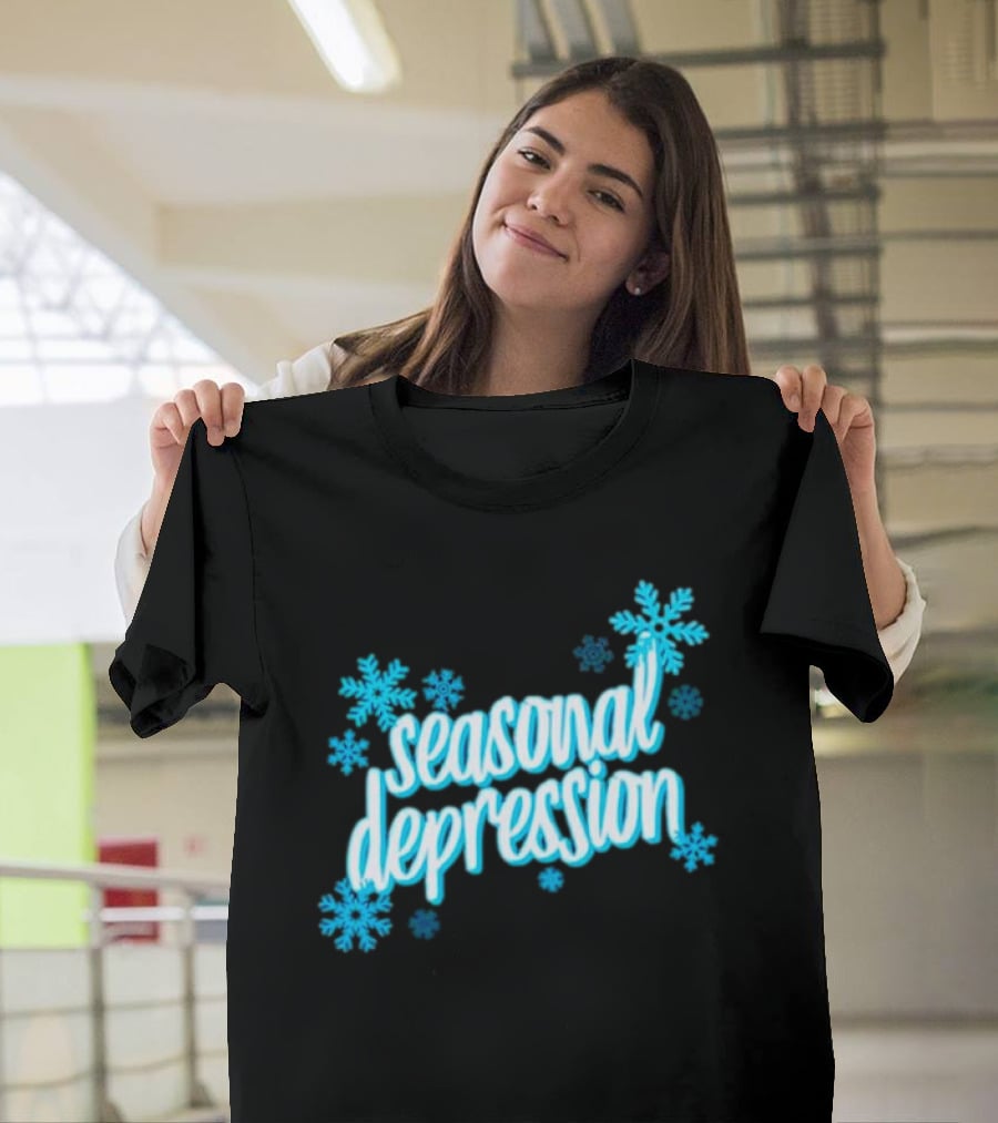 Seasonal Depression Snowflakes Winter Mood T-Shirt