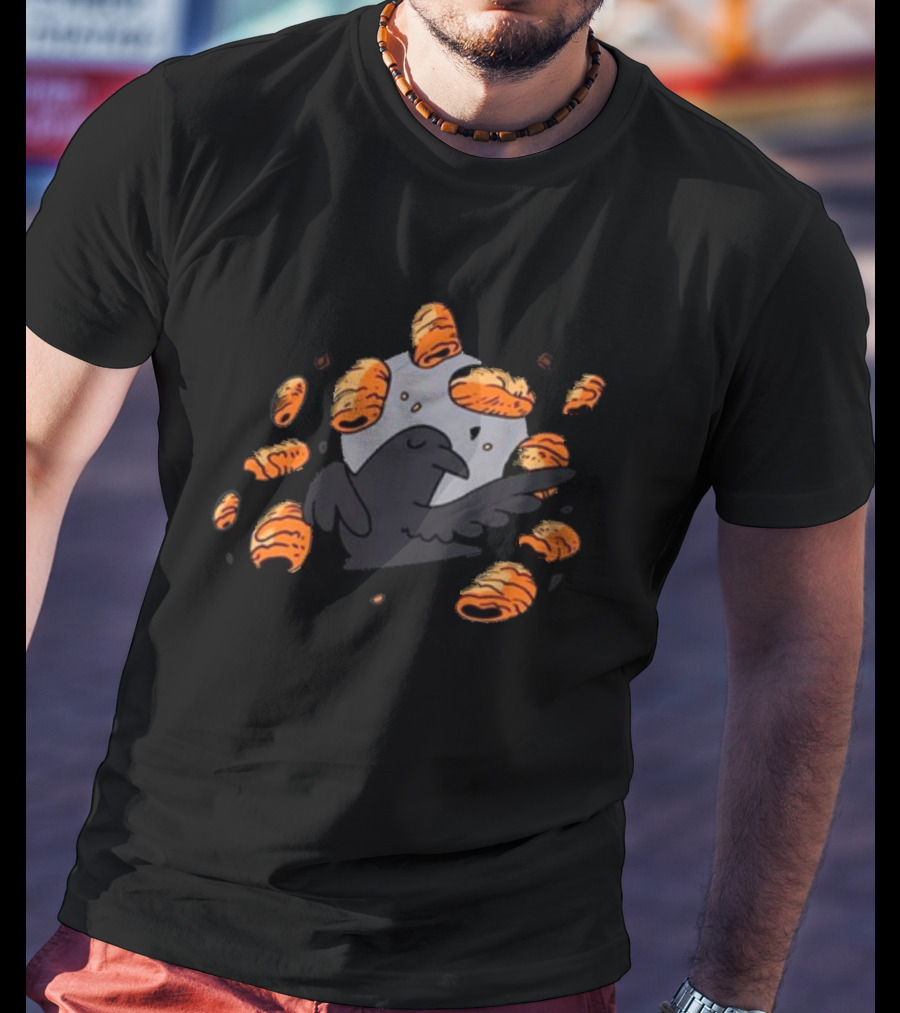 Crow Surrounded By Pain Au Chocolat T-Shirt
