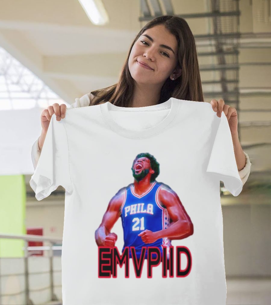 EMVPIID Joel Embiid Philadelphia 76ers Phila 21 T-Shirt