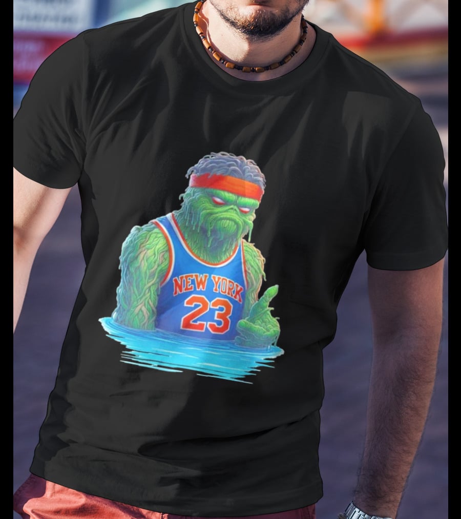 Mitchell Robinson New York Knicks Blockness Monster 23 Iconic Monster T-Shirt
