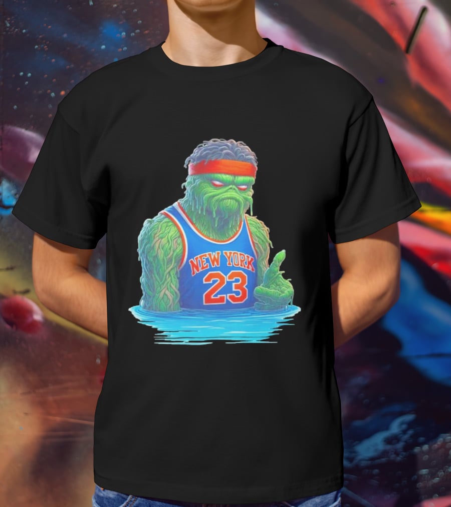 Mitchell Robinson New York Knicks Blockness Monster 23 Iconic Monster T-Shirt