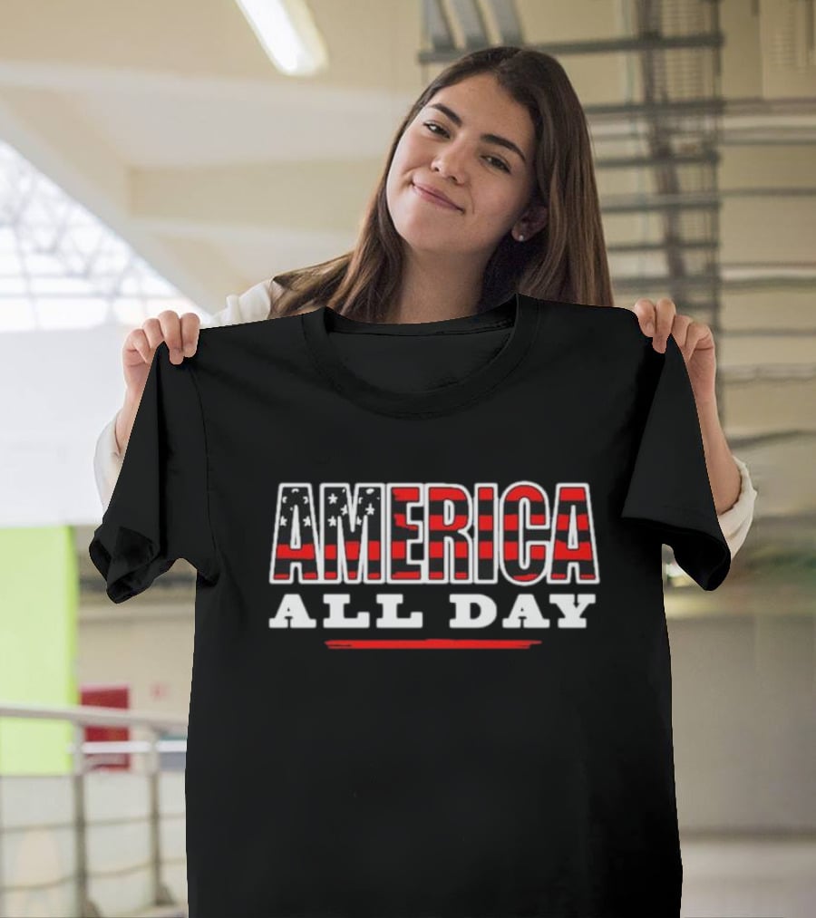 AMERICA All Day Stars Stripes T-Shirt