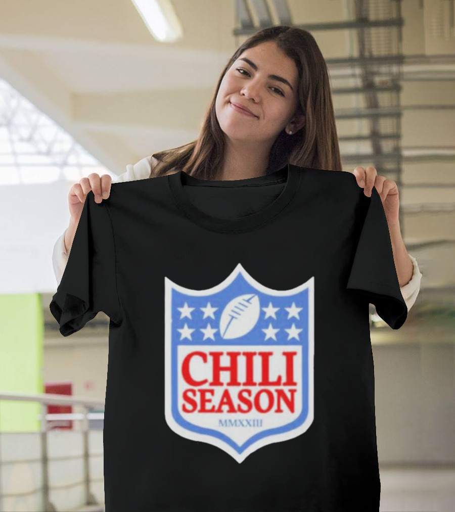 Chili Season MMXXIII Football Shield T-Shirt