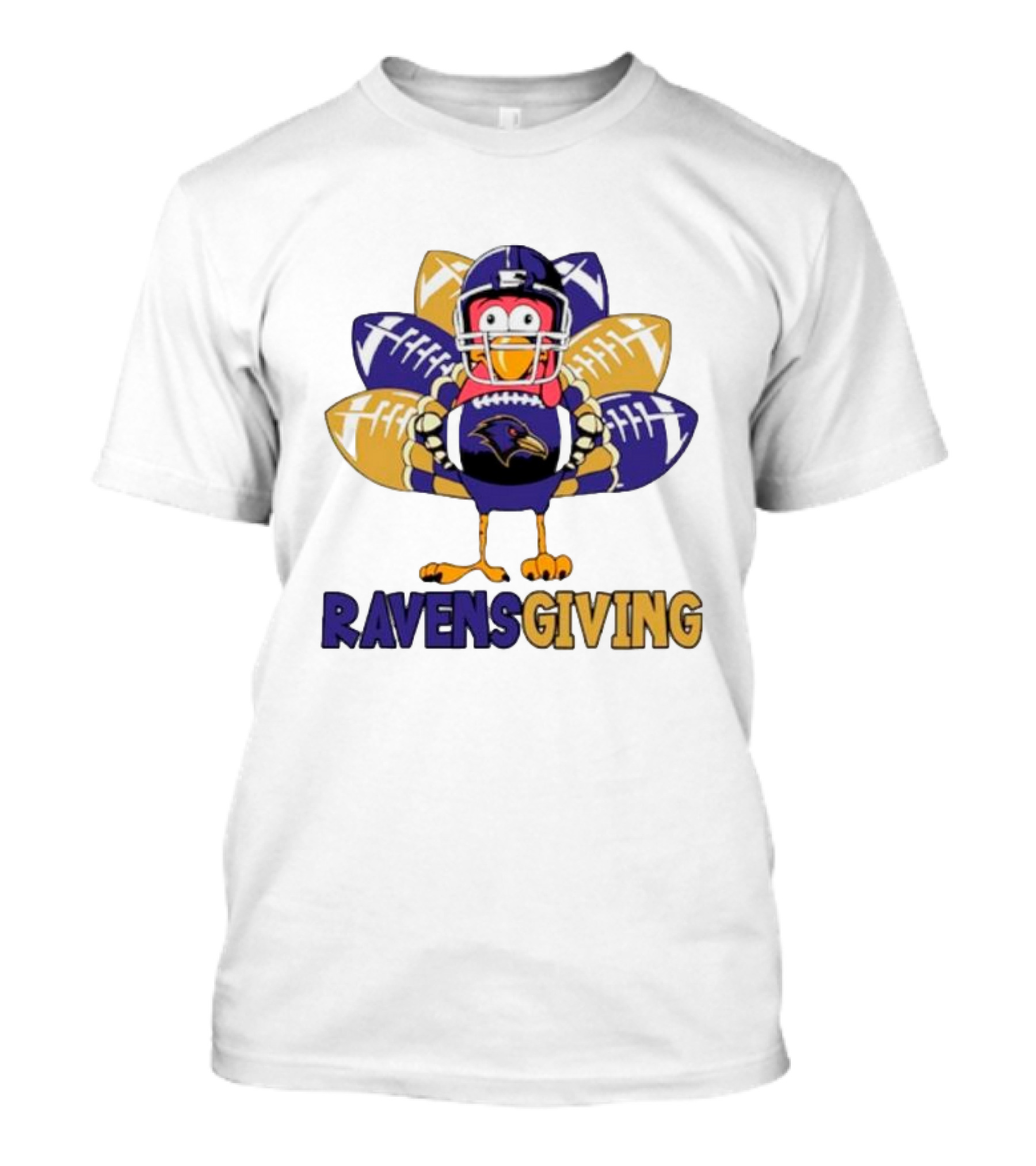 Ravensgiving Thanksgiving Baltimore Ravens Turkey Football T-Shirt