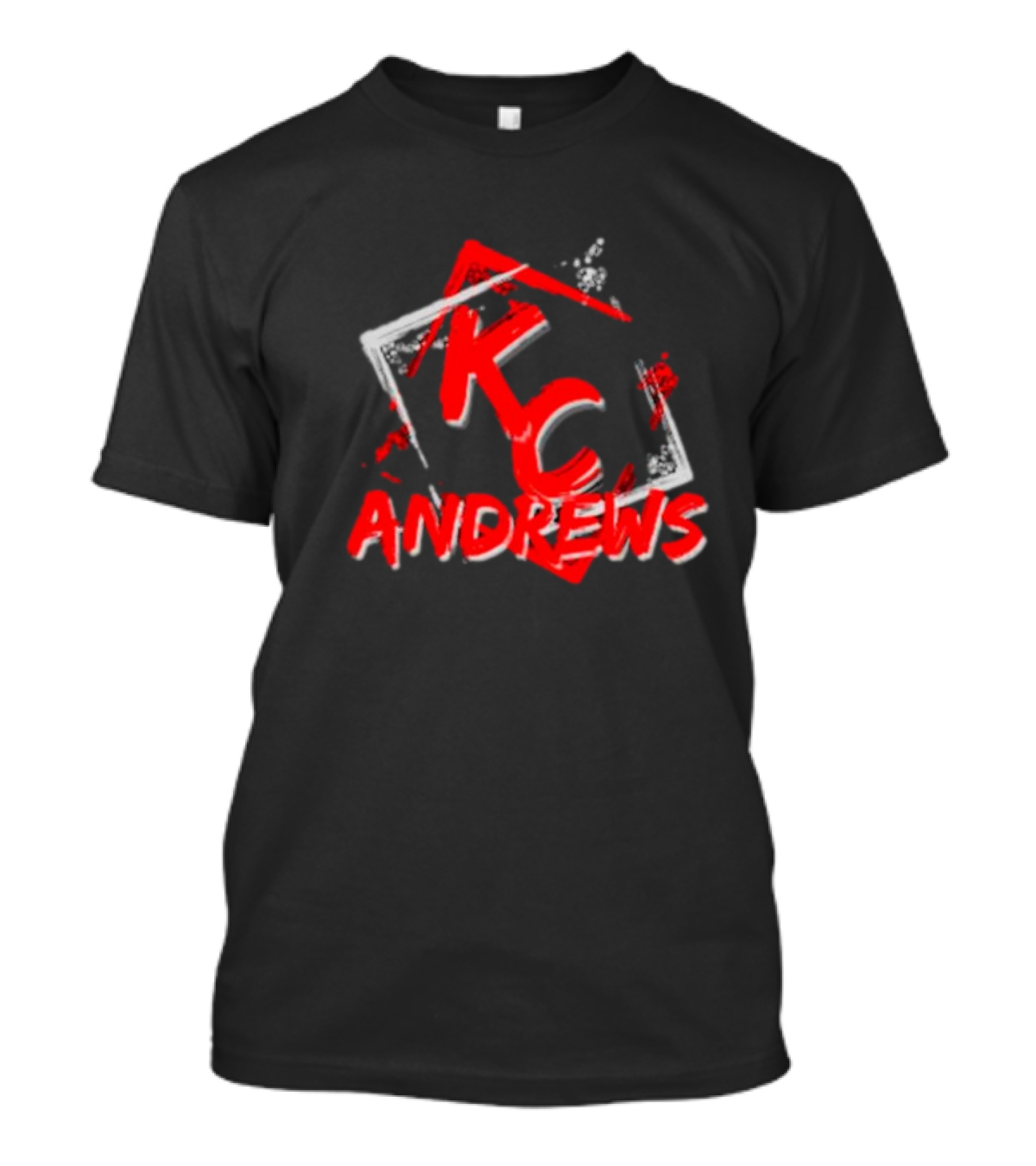 KC Andrews Red White Graffiti Style Text And Shapes T-Shirt