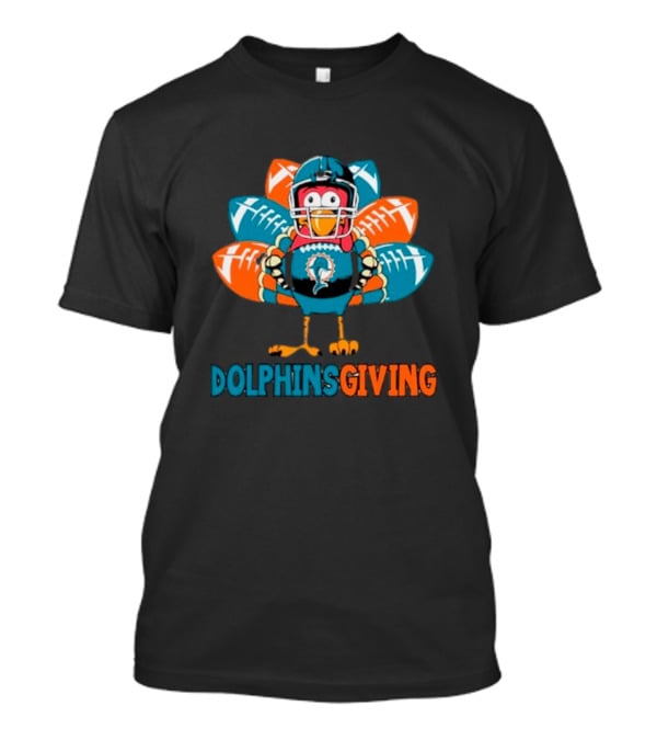 Dolphinsgiving Miami Dolphins Thanksgiving Turkey Football T-Shirt