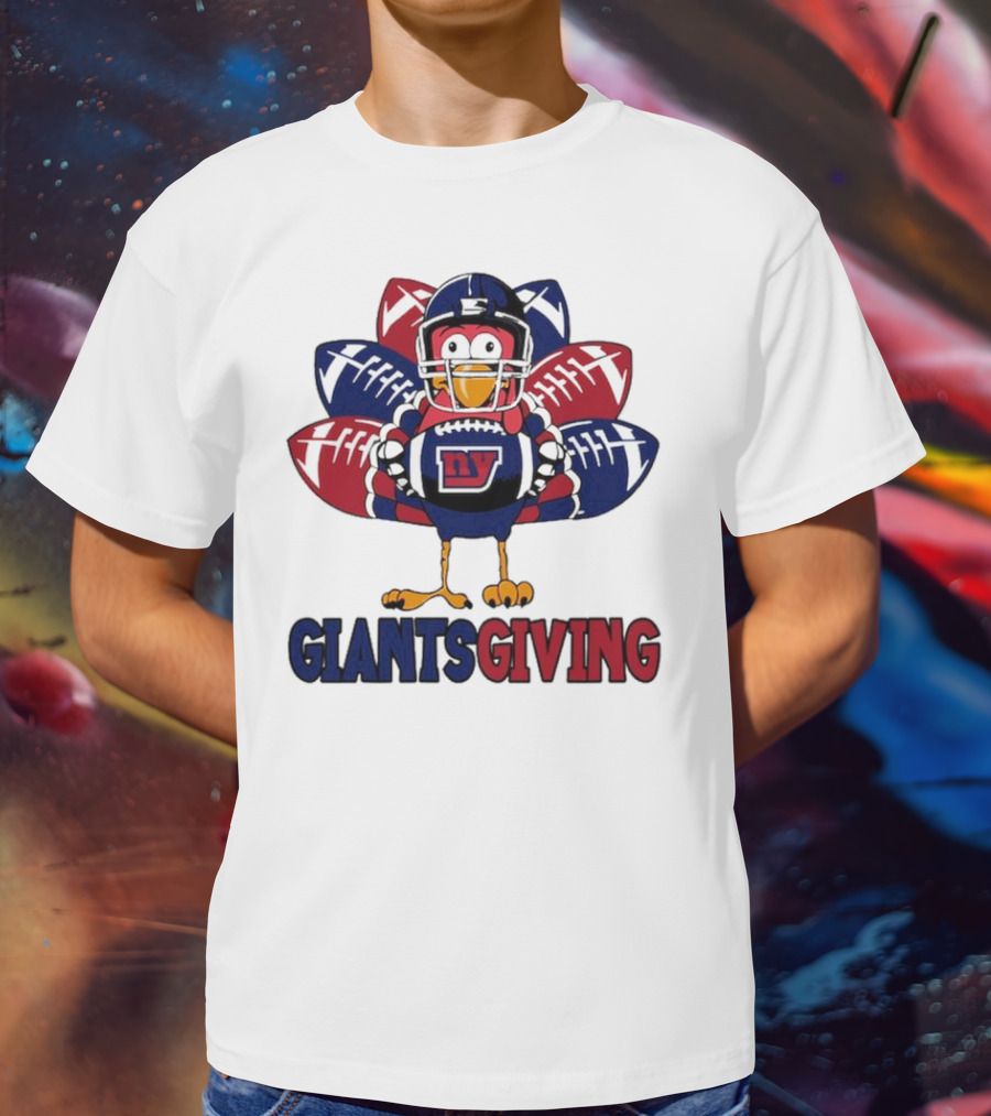 New York Giants Turkey Football Giantsgiving Thanksgiving T-Shirt