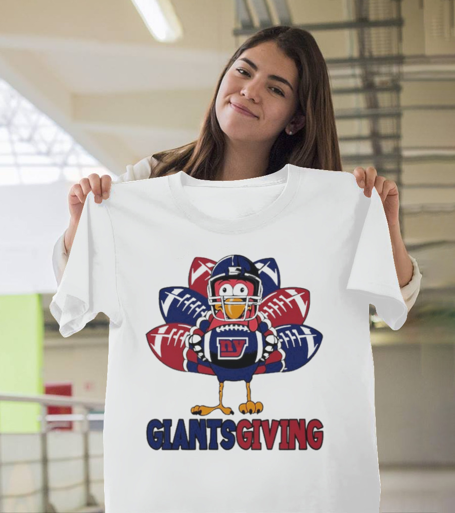 New York Giants Turkey Football Giantsgiving Thanksgiving T-Shirt