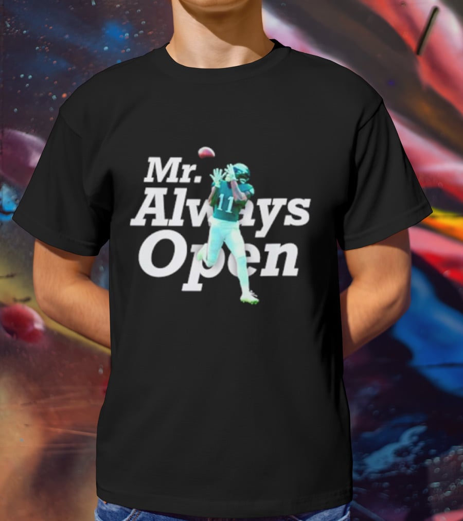 Philadelphia Eagles Mr. Always Open 11 Catching Football T-Shirt