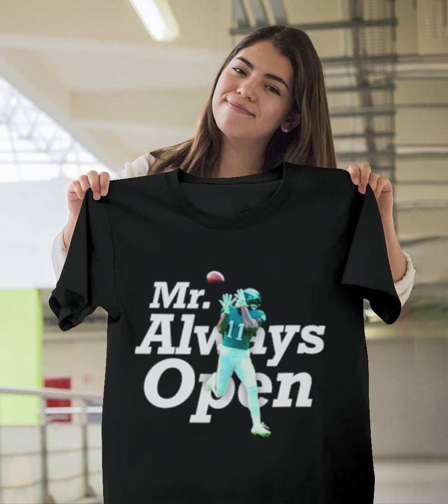 Philadelphia Eagles Mr. Always Open 11 Catching Football T-Shirt