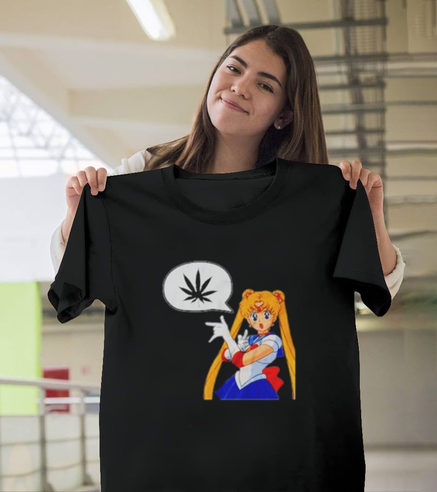 Sailor Moon Marijuana Speech Bubble Iconic Character T-Shirt