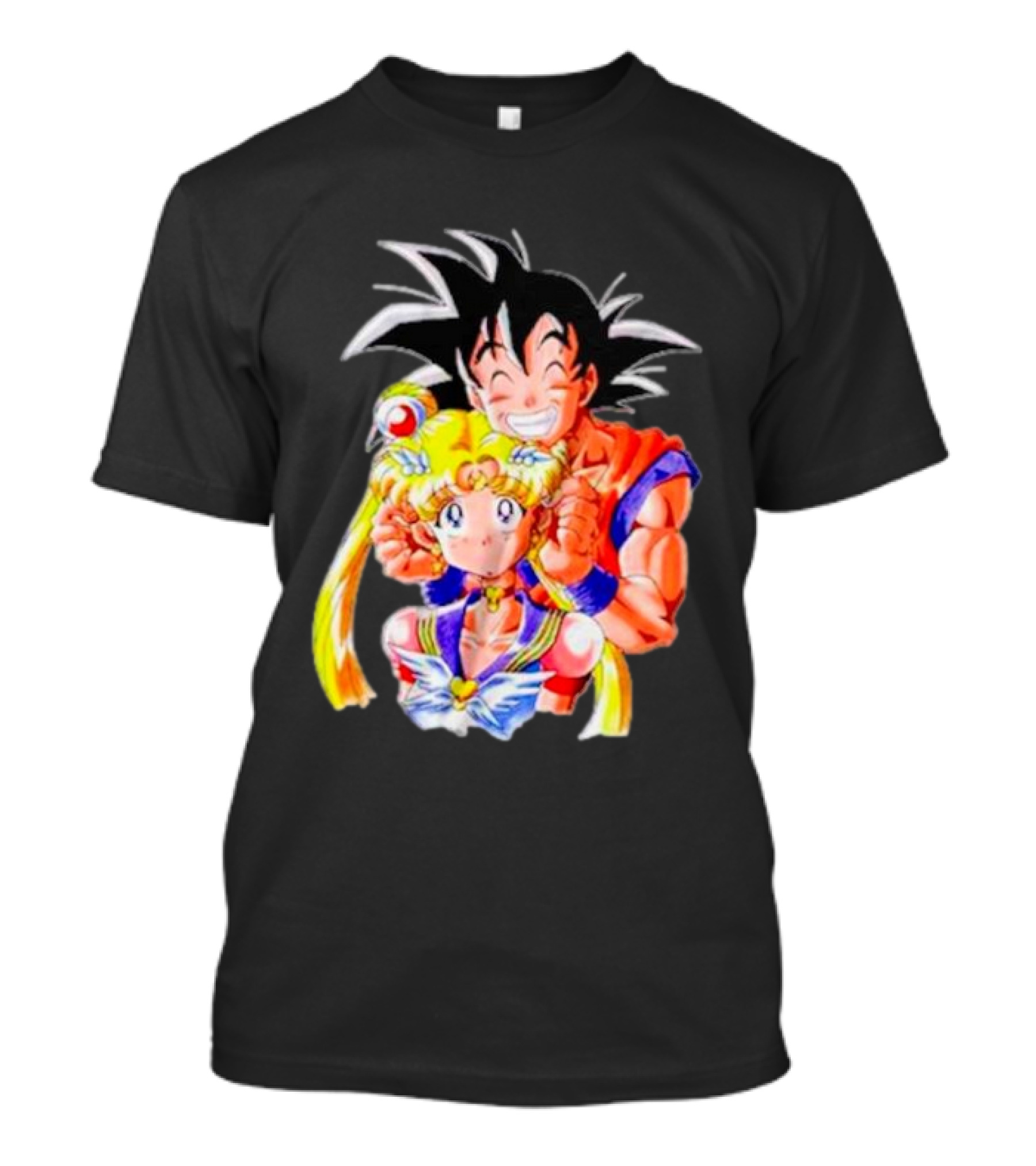 Sailor Moon And Goku Crossover Fusion Character Collaboration T-Shirt