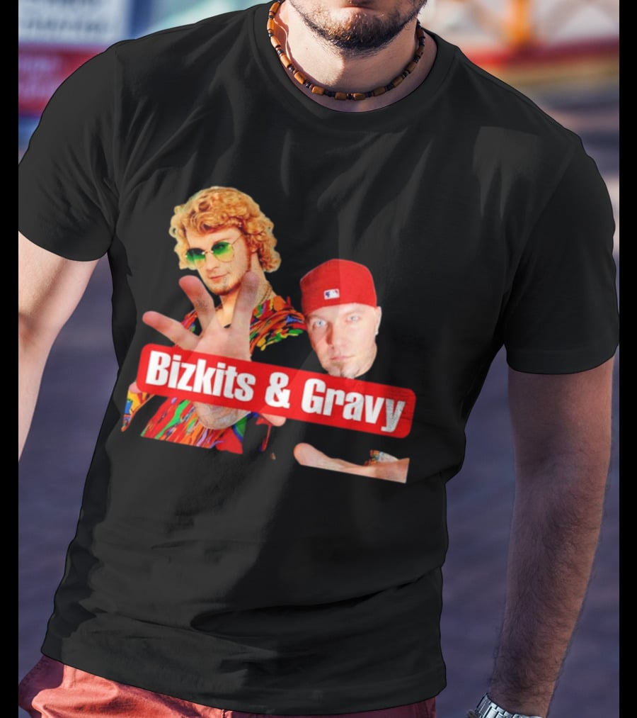 Bizkits And Gravy Funny Meme Parody With Colorful Characters T-Shirt