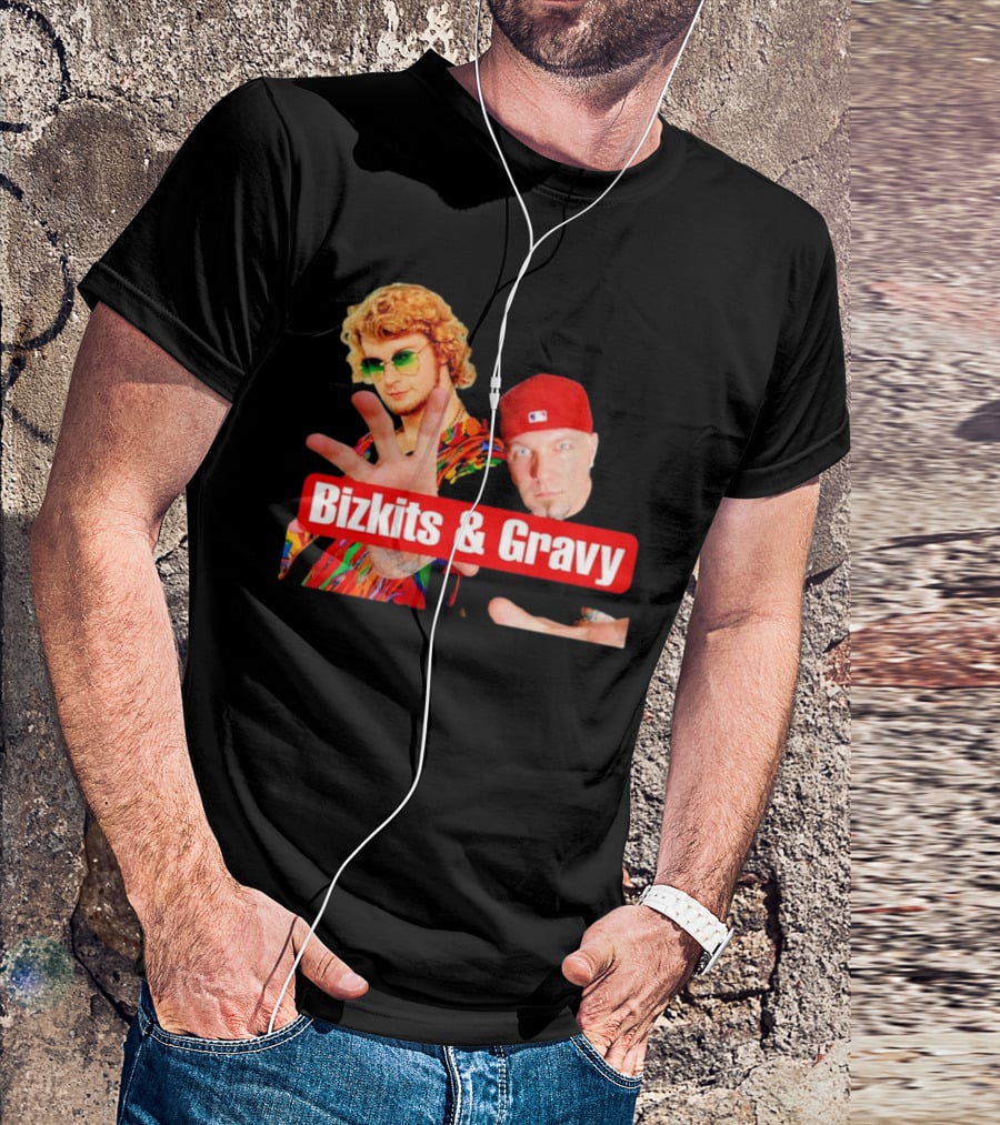 Bizkits And Gravy Funny Meme Parody With Colorful Characters T-Shirt