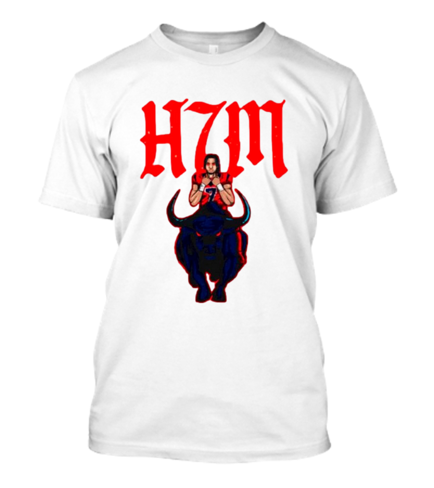 H7M CJ Stroud Houston Texans Bull T-Shirt