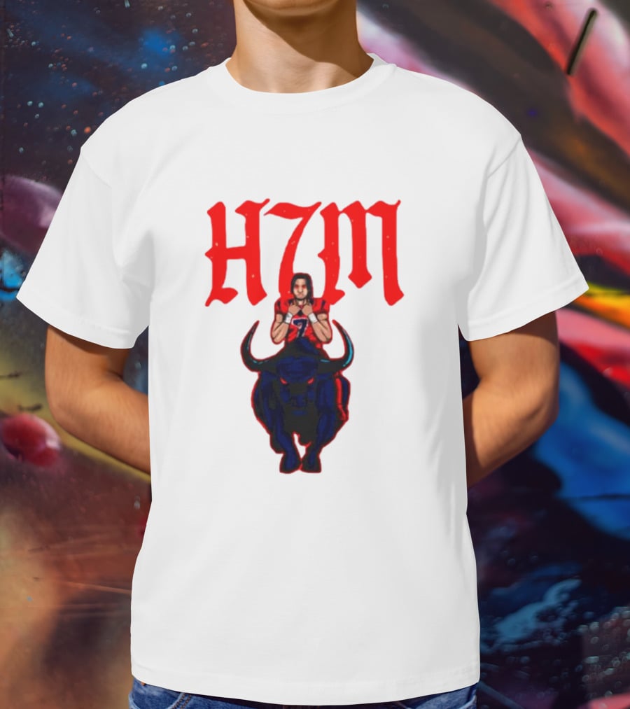 H7M CJ Stroud Houston Texans Bull T-Shirt
