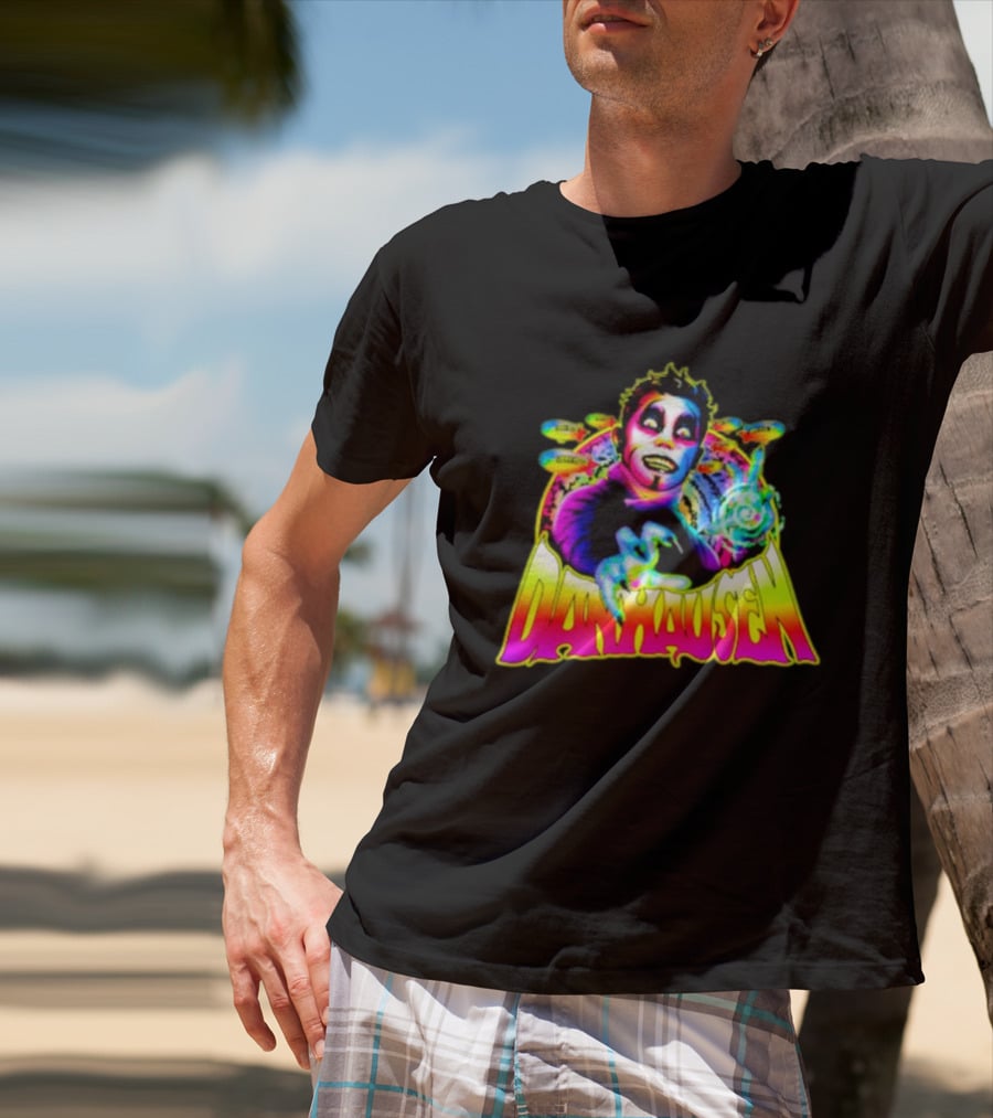 Danhausen Psychedelic Neon Art With Cosmic Whimsy T-Shirt