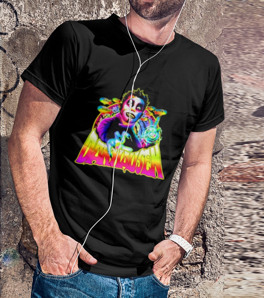 Danhausen Psychedelic Neon Art With Cosmic Whimsy T-Shirt