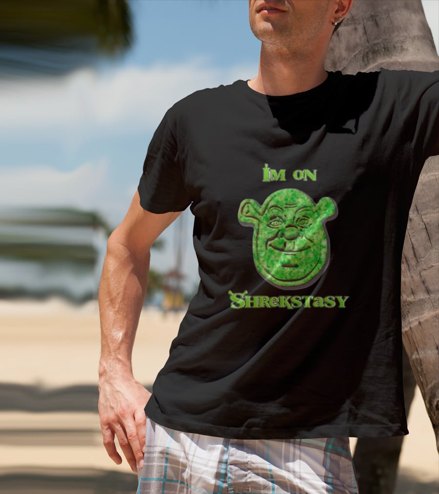 I'm On Shrekstasy Face Green T-Shirt