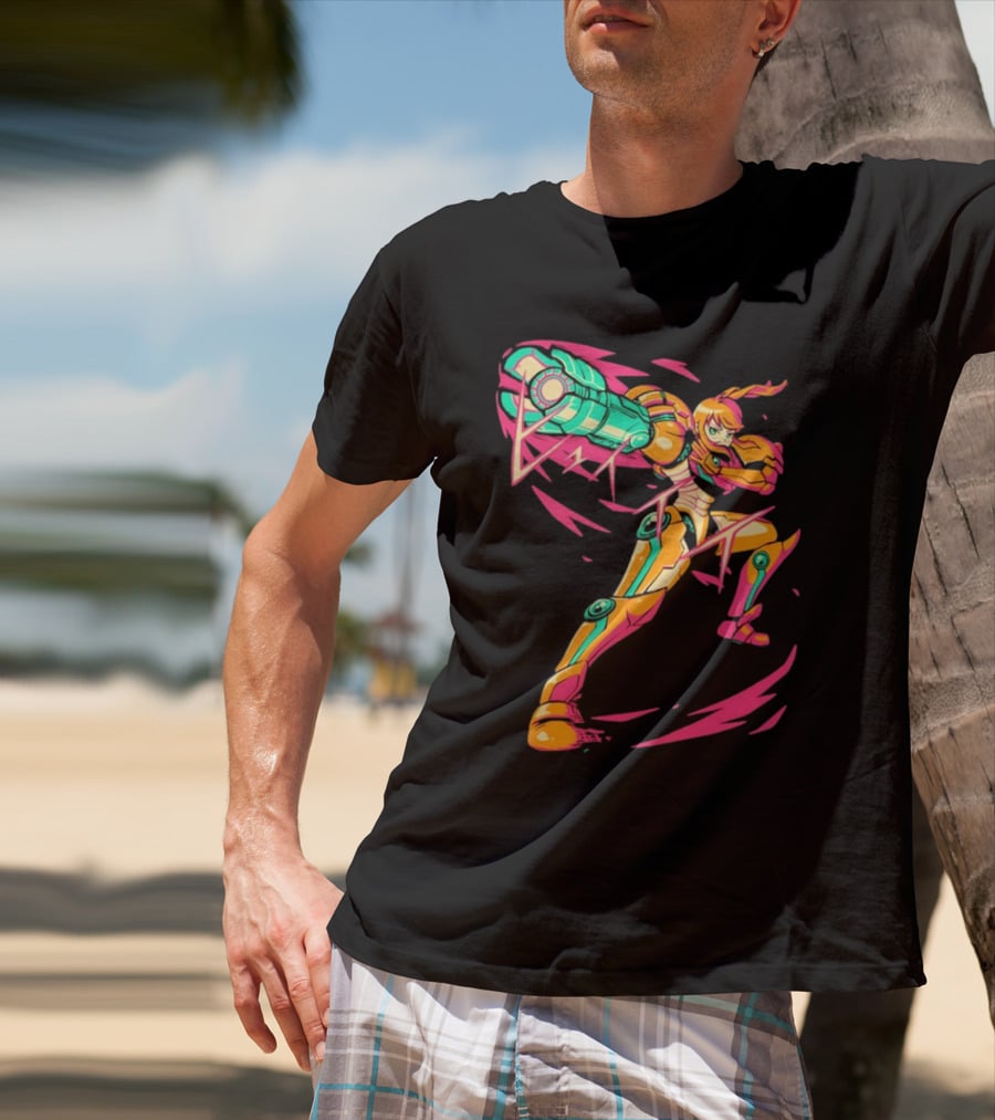 The Yetee Take Aim Metroid Samus Power Suit T-Shirt