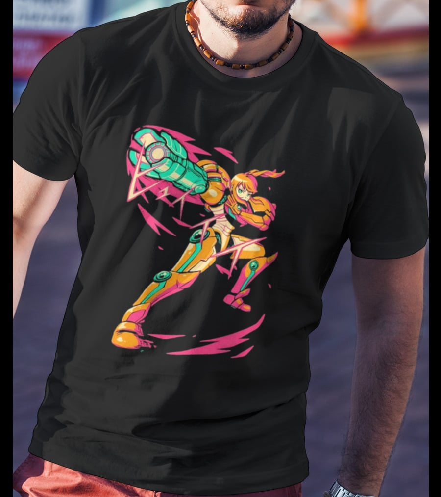 The Yetee Take Aim Metroid Samus Power Suit T-Shirt
