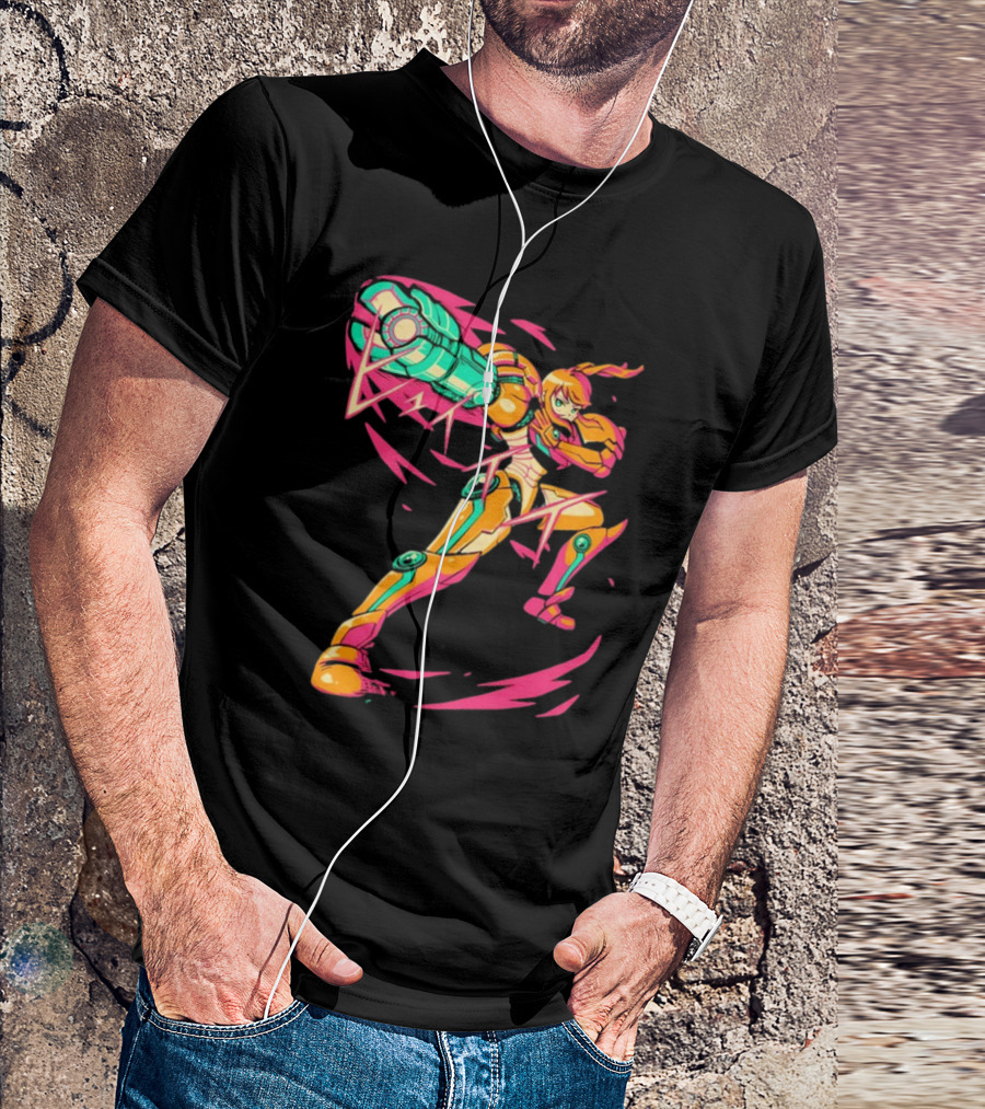 The Yetee Take Aim Metroid Samus Power Suit T-Shirt